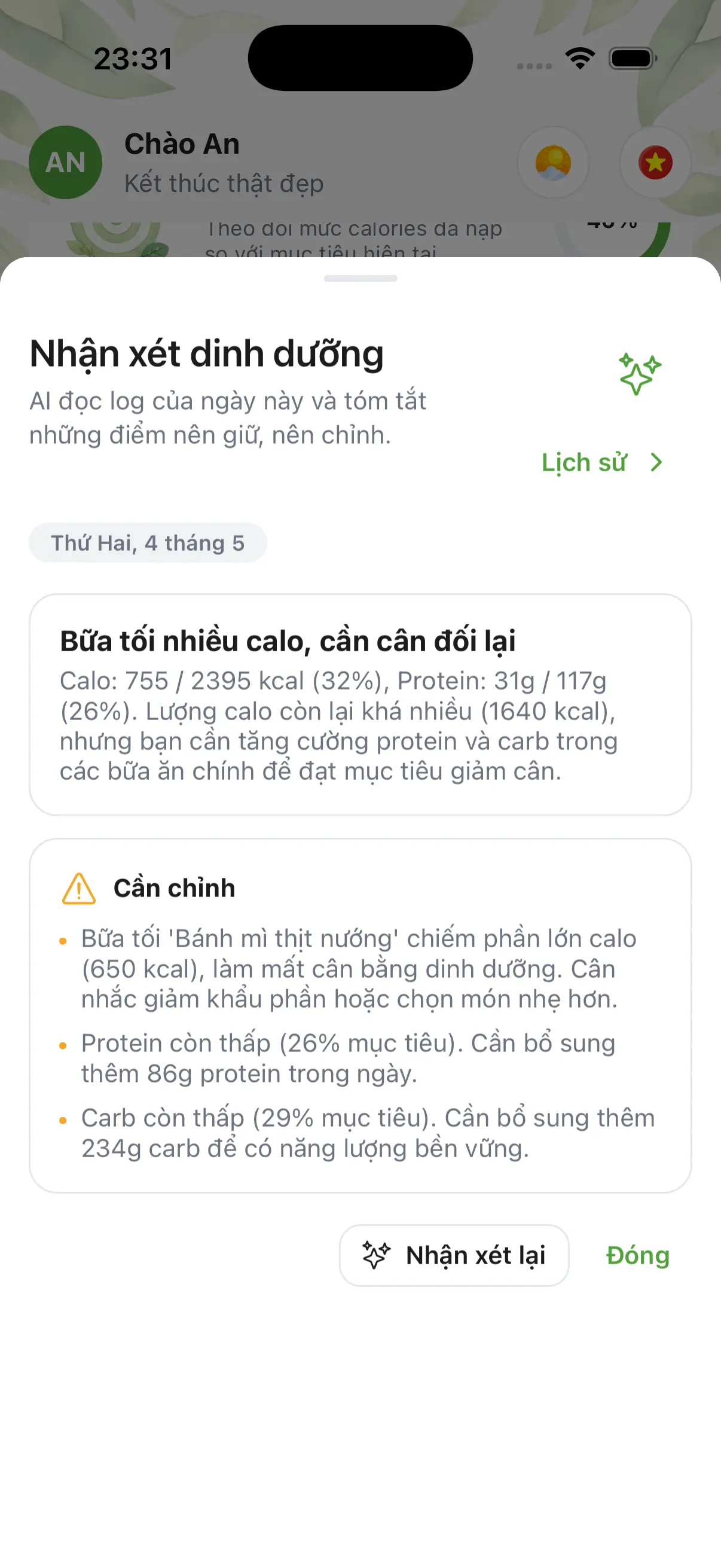 Check Calo Màn hình 8